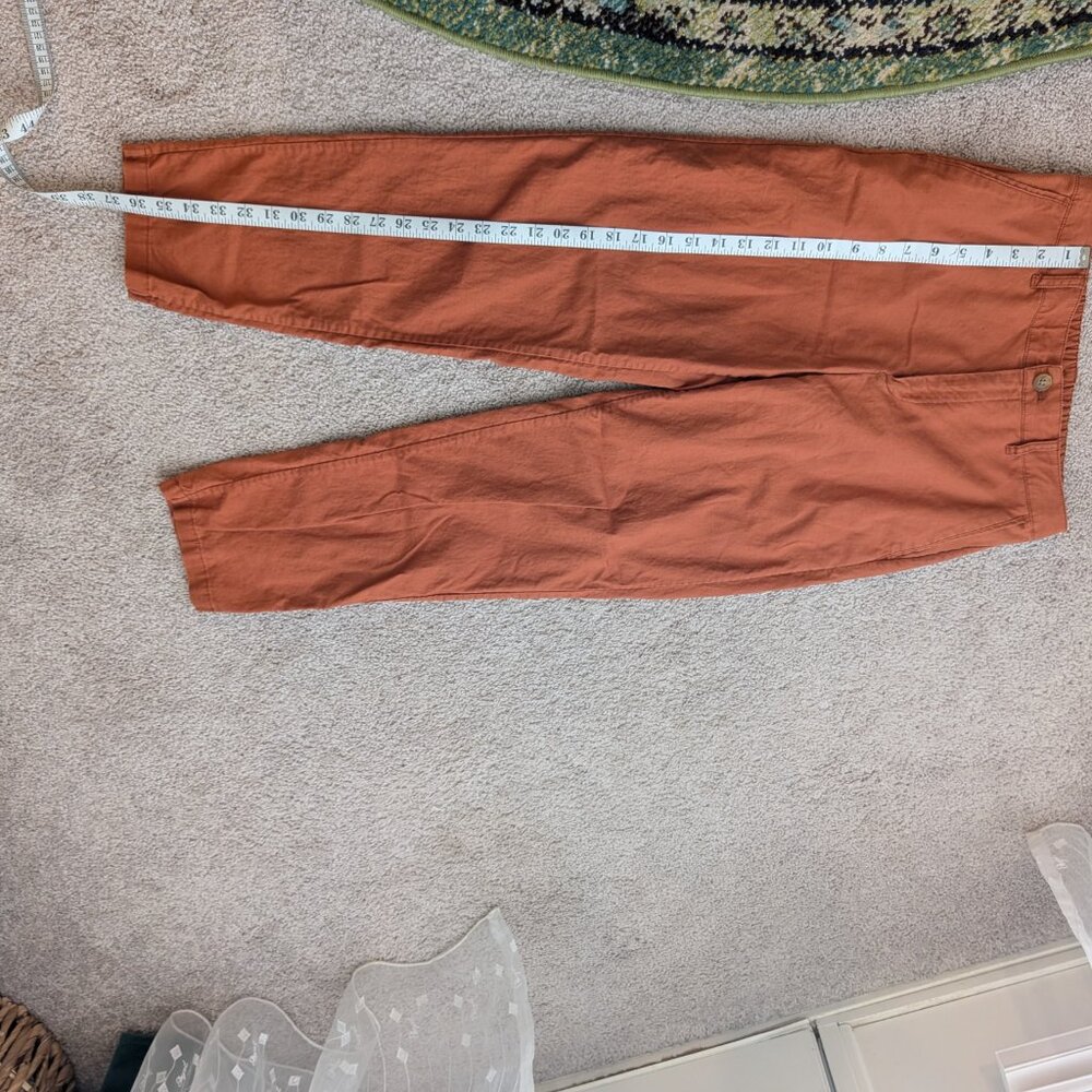 Uniqlo Women’s Burnt Orange Cotton Linen Trousers size 5 - Picture 9 of 10